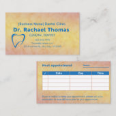 Cartes de visite professionnels de rendez-vous den (Devant / Derrière)