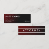 Cartes de visite professionnels de rouge de fibre (Devant / Derrière)