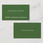 Cartes de visite professionnels de texture verte (Devant / Derrière)