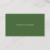 Cartes de visite professionnels de texture verte (Dos)