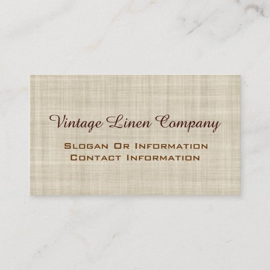 Cartes de visite professionnels de toile vintages (Devant)