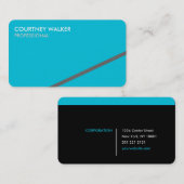 Cartes de visite professionnels de turquoise de (Devant / Derrière)