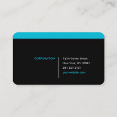 Cartes de visite professionnels de turquoise de (Dos)