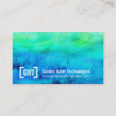 Cartes de visite professionnels de vert bleu de (Devant)