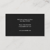 Cartes de visite professionnels des points noirs m (Dos)