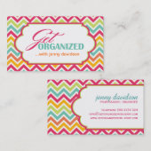 Cartes de visite professionnels d'organisateur (Devant / Derrière)