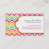 Cartes de visite professionnels d'organisateur (Dos)