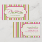 Cartes de visite professionnels d'organisateur (Devant / Derrière)