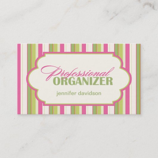 Cartes de visite professionnels d'organisateur (Devant)