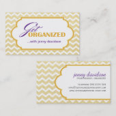 Cartes de visite professionnels d'organisateur (Devant / Derrière)