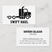 cartes de visite professionnels du camionnage (Devant / Derrière)