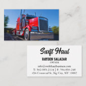 cartes de visite professionnels du camionnage (Devant / Derrière)