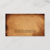 Cartes de visite professionnels du papier brûlé (Dos)