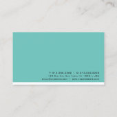 Cartes de visite professionnels Élégant Simple Top (Dos)