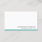 Cartes de visite professionnels Élégant Simple Top (Devant)