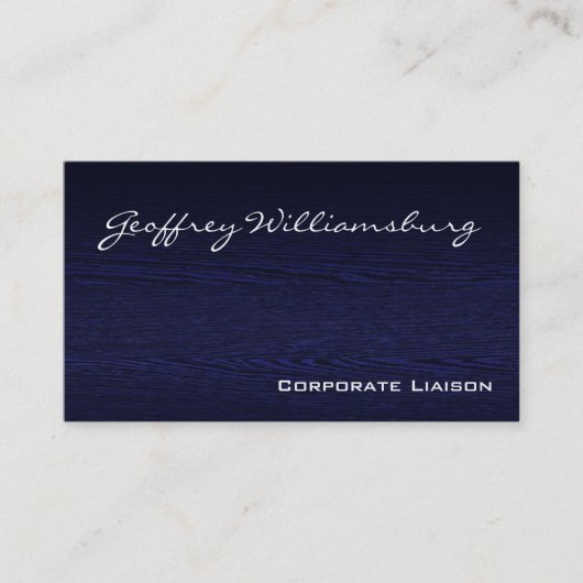 Cartes de visite professionnels en bois bleu (Devant)