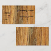 Cartes de visite professionnels en bois naturels (Devant / Derrière)