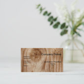 Cartes de visite professionnels en bois naturels (Debout devant)