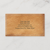 Cartes de visite professionnels en cuir pointillés (Dos)