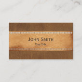 Cartes de visite professionnels en cuir pointillés (Devant)