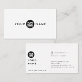 Cartes de visite professionnels et simples avec lo (Devant / Derrière)