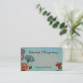 Cartes de visite professionnels Fleurs vintages (Debout devant)