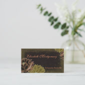 Cartes de visite professionnels Fleurs vintages (Debout devant)