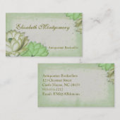 Cartes de visite professionnels Fleurs vintages (Devant / Derrière)