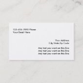 Cartes de visite professionnels floraux (Dos)