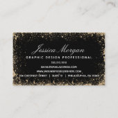 Cartes de visite professionnels Gold Modern (Dos)