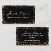 Cartes de visite professionnels Gold Modern (Devant / Derrière)