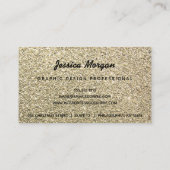 Cartes de visite professionnels Gold Parties scint (Dos)