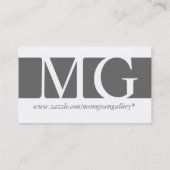 Cartes de visite professionnels gris blanc (Dos)