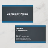 Cartes de visite professionnels gris et bleus (Devant / Derrière)
