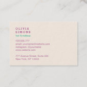 Cartes de visite professionnels minimalistes (Dos)