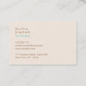 Cartes de visite professionnels minimalistes (Dos)