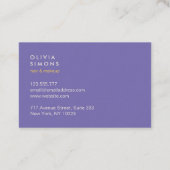 Cartes de visite professionnels minimalistes (Dos)