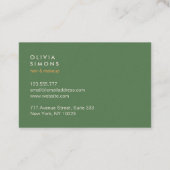 Cartes de visite professionnels minimalistes (Dos)