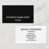 Cartes de visite professionnels minimalistes de (Devant / Derrière)
