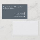 Cartes de visite professionnels minimaux (Devant / Derrière)