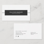 Cartes de visite professionnels minimaux (Devant / Derrière)