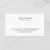 Cartes de visite professionnels minimaux simples (Dos)