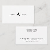 Cartes de visite professionnels minimaux simples (Devant / Derrière)