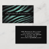 Cartes de visite professionnels Mint Zebra (Devant / Derrière)