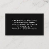 Cartes de visite professionnels Mint Zebra (Dos)