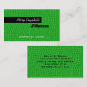 Cartes de visite professionnels modernes en cuir v (Devant / Derrière)