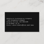 Cartes de visite professionnels modernes en fibre (Dos)