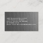Cartes de visite professionnels modernes gris clai (Dos)
