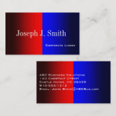 Cartes de visite professionnels modernes rouges et (Devant / Derrière)