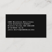 Cartes de visite professionnels modernes uniques (Dos)